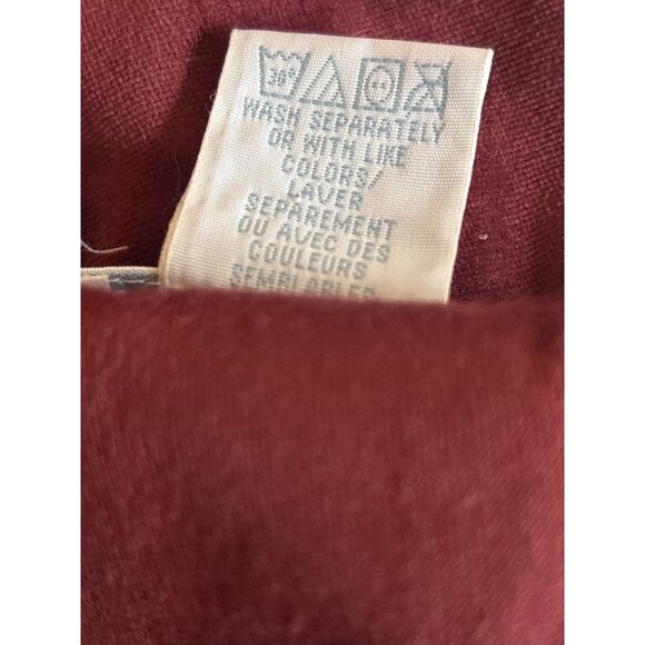 The Paragon Women 1X Dress Burgundy Velour Ruched Front Below Knee Length soft - Picture 7 of 7